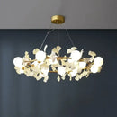 GobekUsa LED Gingko Leaf Branch Ceiling Chandelier Modern Living Room Bedroom Light