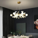 GobekUsa LED Gingko Leaf Branch Ceiling Chandelier Modern Living Room Bedroom Light