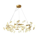 GobekUsa LED Gingko Leaf Branch Ceiling Chandelier Modern Living Room Bedroom Light