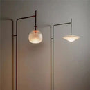 GobekUsa LED Glass Art Wall Lamp with Long Rocker Arm for Living Room and Studio