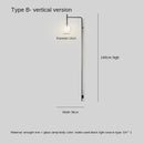 GobekUsa LED Glass Art Wall Lamp with Long Rocker Arm for Living Room and Studio