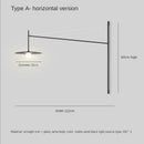 GobekUsa LED Glass Art Wall Lamp with Long Rocker Arm for Living Room and Studio