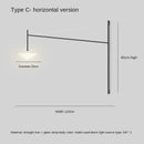 GobekUsa LED Glass Art Wall Lamp with Long Rocker Arm for Living Room and Studio