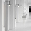 GobekUsa LED Glass Art Wall Lamp with Long Rocker Arm for Living Room and Studio