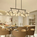 GobekUsa LED Glass Ball Branch Chandelier | Modern Firefly Art Decor Lighting