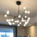 GobekUsa LED Glass Ball Branch Chandelier | Modern Firefly Art Decor Lighting