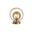 GobekUsa LED Glass Ball Brass Ring Table Lamp for Stylish Living and Bedroom Lighting