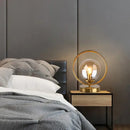 GobekUsa LED Glass Ball Brass Ring Table Lamp for Stylish Living and Bedroom Lighting
