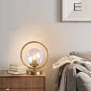 GobekUsa LED Glass Ball Brass Ring Table Lamp for Stylish Living and Bedroom Lighting