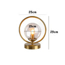 GobekUsa LED Glass Ball Brass Ring Table Lamp for Stylish Living and Bedroom Lighting
