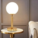 GobekUsa LED Glass Ball Brass Table Lamp for Luxury Home Decor Bedrooms & Offices