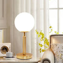 GobekUsa LED Glass Ball Brass Table Lamp for Luxury Home Decor Bedrooms & Offices