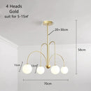 GobekUsa LED Glass Ball Ceiling Chandelier for Home Decor Lighting