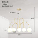 GobekUsa LED Glass Ball Ceiling Chandelier for Home Decor Lighting