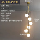 GobekUsa LED Glass Ball Chandelier Ceiling Light for Living Room Dining Loft Decor