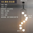 GobekUsa LED Glass Ball Chandelier Ceiling Light for Living Room Dining Loft Decor