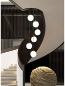 GobekUsa LED Glass Ball Chandelier Ceiling Light for Living Room Dining Loft Decor