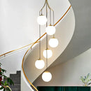 GobekUsa LED Glass Ball Chandelier Ceiling Light for Living Room Dining Loft Decor