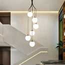 GobekUsa LED Glass Ball Chandelier Ceiling Light for Living Room Dining Loft Decor