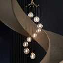 GobekUsa LED Glass Ball Chandelier Ceiling Light for Living Room Dining Loft Decor
