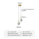 GobekUsa LED Glass Ball Chandelier: Modern Nordic Lights for Dining Room, Restaurant, Bar