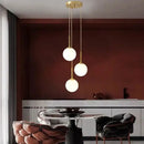 GobekUsa LED Glass Ball Chandelier: Modern Nordic Lights for Dining Room, Restaurant, Bar
