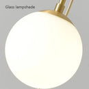 GobekUsa LED Glass Ball Chandelier: Modern Nordic Lights for Dining Room, Restaurant, Bar