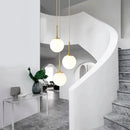 GobekUsa LED Glass Ball Chandelier: Modern Nordic Lights for Dining Room, Restaurant, Bar