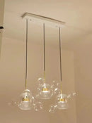 GobekUsa LED Glass Ball Chandelier Pendant Lights for Living & Dining Room