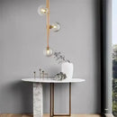 GobekUsa LED Glass Ball Pendant Light Brass Luminaire for Home Decor
