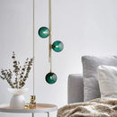 GobekUsa LED Glass Ball Pendant Light Brass Luminaire for Home Decor