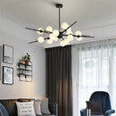GobekUsa LED Glass Ball Pendant Light: Modern Nordic Chandelier for Living Room, Dining Room, and Cafe