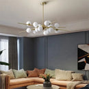 GobekUsa LED Glass Ball Pendant Light: Modern Nordic Chandelier for Living Room, Dining Room, and Cafe