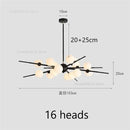 GobekUsa LED Glass Ball Pendant Light: Modern Nordic Chandelier for Living Room, Dining Room, and Cafe