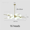 GobekUsa LED Glass Ball Pendant Light: Modern Nordic Chandelier for Living Room, Dining Room, and Cafe