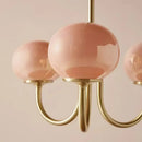 GobekUsa LED Glass Balls Chandeliers Pink Milky White Pendant Lights for Home Decor