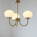 GobekUsa LED Glass Balls Chandeliers Pink Milky White Pendant Lights for Home Decor