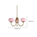 GobekUsa LED Glass Balls Chandeliers Pink Milky White Pendant Lights for Home Decor