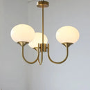 GobekUsa LED Glass Balls Chandeliers Pink Milky White Pendant Lights for Home Decor