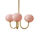 GobekUsa LED Glass Balls Chandeliers Pink Milky White Pendant Lights for Home Decor