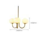 GobekUsa LED Glass Balls Chandeliers Pink Milky White Pendant Lights for Home Decor