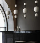 GobekUsa LED Glass Beads Pendant Chandelier, Round Ball Hanging Light Fixture