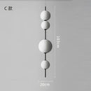 GobekUsa LED Glass Beads Pendant Chandelier, Round Ball Hanging Light Fixture