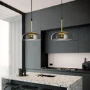 GobekUsa LED Glass Bowl Pendant Light: Modern Nordic Home Decor Lighting for Dining Bedroom Kitchen Island