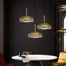 GobekUsa LED Glass Bowl Pendant Light: Modern Nordic Home Decor Lighting for Dining Bedroom Kitchen Island
