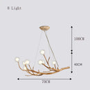 GobekUsa LED Glass Bubble Chandelier for Restaurant Bedroom LOFT Pendant Lighting