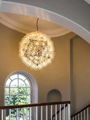 GobekUsa LED Glass Bubble Chandelier: Grand Globe Designs in Gold, Chrome, and Black