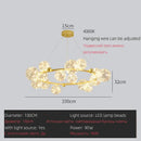 GobekUsa LED Glass Bulb Pendant Light: Modern Round Design, Gold/Black, Gypsophila String