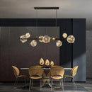 GobekUsa LED Glass Bulb Pendant Light: Modern Round Design, Gold/Black, Gypsophila String