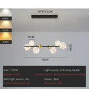 GobekUsa LED Glass Bulb Pendant Light: Modern Round Design, Gold/Black, Gypsophila String
